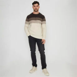 Threadbare Ombr¿ Stripe Crew Neck Jumper -Urban Gent 29886302 l a2