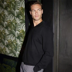 Threadbare Trophy Neck Knitted Long Sleeve Polo Jumper -Urban Gent 29891603 l a2