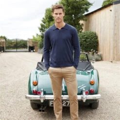 Threadbare Trophy Neck Knitted Long Sleeve Polo Jumper -Urban Gent 29891618 l a2