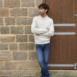 Threadbare Long Sleeve Quarter Zip Polo Jumper -Urban Gent 29892869 l a2