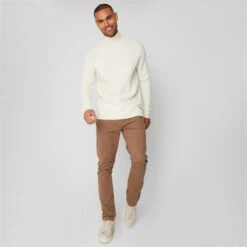 Threadbare Turtle Neck Cable Knit Jumper -Urban Gent 29941869 l a2