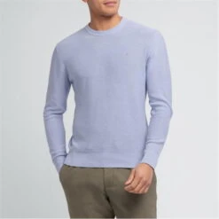 Eden Park Light Blue Jumper In A Linen Blend -Urban Gent 30936899 l a1