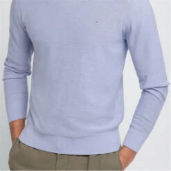 Eden Park Light Blue Jumper In A Linen Blend -Urban Gent 30936899 l a2