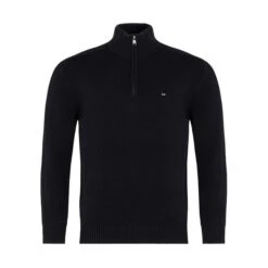 Eden Park Black Quarter Zip Knitwear