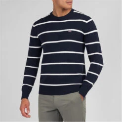 Eden Park Navy Blue Jumper In Combination Knit -Urban Gent 30980099 l a1