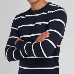 Eden Park Navy Blue Jumper In Combination Knit -Urban Gent 30980099 l a2