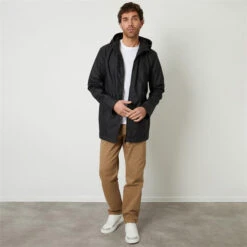 Threadbare Microfleece Lined Hooded Rubberised Raincoat -Urban Gent 31125903 l a2