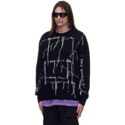 X Kodak Black Knit Lyric Crewneck -Urban Gent 31268903 l a3