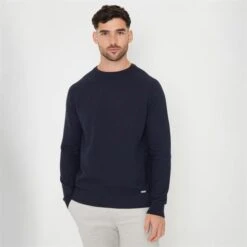 Threadbare Textured Stripe Knitted Crew Neck Jumper -Urban Gent 31524518 l