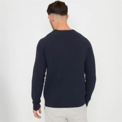 Threadbare Textured Stripe Knitted Crew Neck Jumper -Urban Gent 31524518 l a1