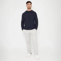 Threadbare Textured Stripe Knitted Crew Neck Jumper -Urban Gent 31524518 l a2
