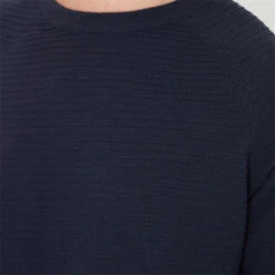 Threadbare Textured Stripe Knitted Crew Neck Jumper -Urban Gent 31524518 l a3