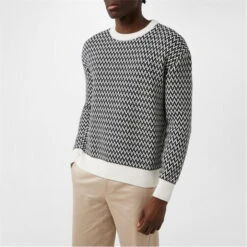 Lanvin Curb Herringbone Merino Wool Jumper -Urban Gent 31732103 l a2