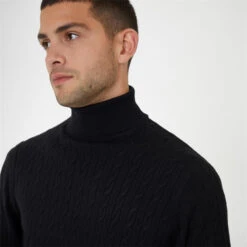 Threadbare Cable Knit Roll Neck Jumper -Urban Gent 31804203 l a3