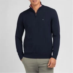 Eden Park Navy Blue Cotton Jersey Jumper - -Urban Gent 31970799 l a1