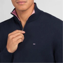 Eden Park Navy Blue Cotton Jersey Jumper - -Urban Gent 31970799 l a3