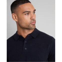 Threadbare Long Sleeve Knitted Polo Jumper Mens -Urban Gent 32746518 l a3