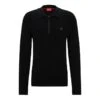 Hugo Sastoon Stacked Logo Zip-Neck Knit Polo Shirt -Urban Gent 32881003 l