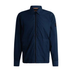 Boss Crinkle-Effect Fabric Oversized-Fit Overshirt