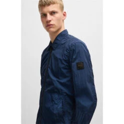 Boss Crinkle-Effect Fabric Oversized-Fit Overshirt -Urban Gent 32890218 l a3