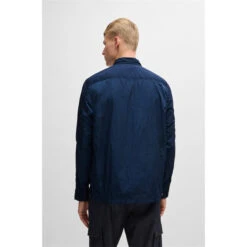 Boss Crinkle-Effect Fabric Oversized-Fit Overshirt -Urban Gent 32890218 l a5