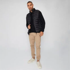 Threadbare Federal Matte Finish Padded Funnel Neck Gilet -Urban Gent 32924603 l a2