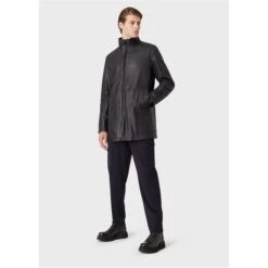 Emporio Armani Zipped High Neck Coat -Urban Gent 33351318 l a3
