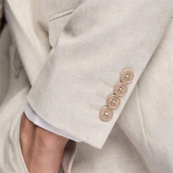 Ted Baker Morris Stone Slim Linen Jacket