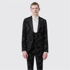 Fleet Skinny Fit Flocked Jacket -Urban Gent 52005102 l a2