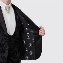 Fleet Skinny Fit Flocked Jacket -Urban Gent 52005102 l a4