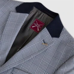 Exeter Slim Fit Grey Check Suit Jacket -Urban Gent 52033402 l a6