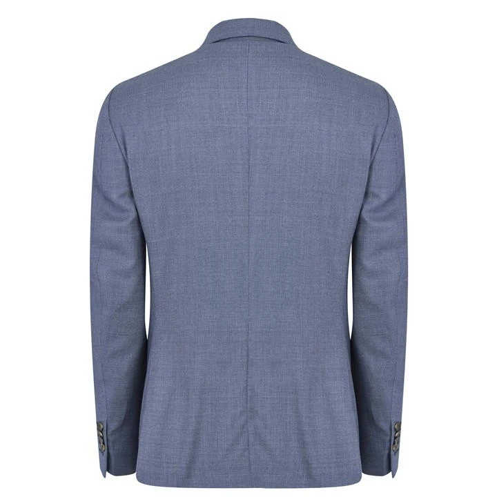 Wilder Tailored Fit Blue Birdseye Suit Jacket 4 Wilder Tailored Fit Blue Birdseye Suit Jacket - Image 2