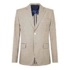 Berkley Tailored Fit Seersucker Check Suit Jacket -Urban Gent 52073369 l a10