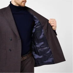 Torbay Slim Fit Burgundy Check Suit Jacket -Urban Gent 52082908 l a4