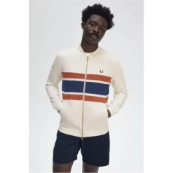 Fred Perry Panelled Full Zip Sweatshirt -Urban Gent 55012601 l a2