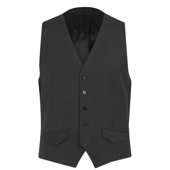 Kilburn Charcoal Slim Fit Waistcoat - Italian Fabric 3 Kilburn Charcoal Slim Fit Waistcoat - Italian Fabric