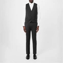 Kilburn Charcoal Slim Fit Waistcoat - Italian Fabric 11 Kilburn Charcoal Slim Fit Waistcoat - Italian Fabric -Urban Gent 56060302 l a2