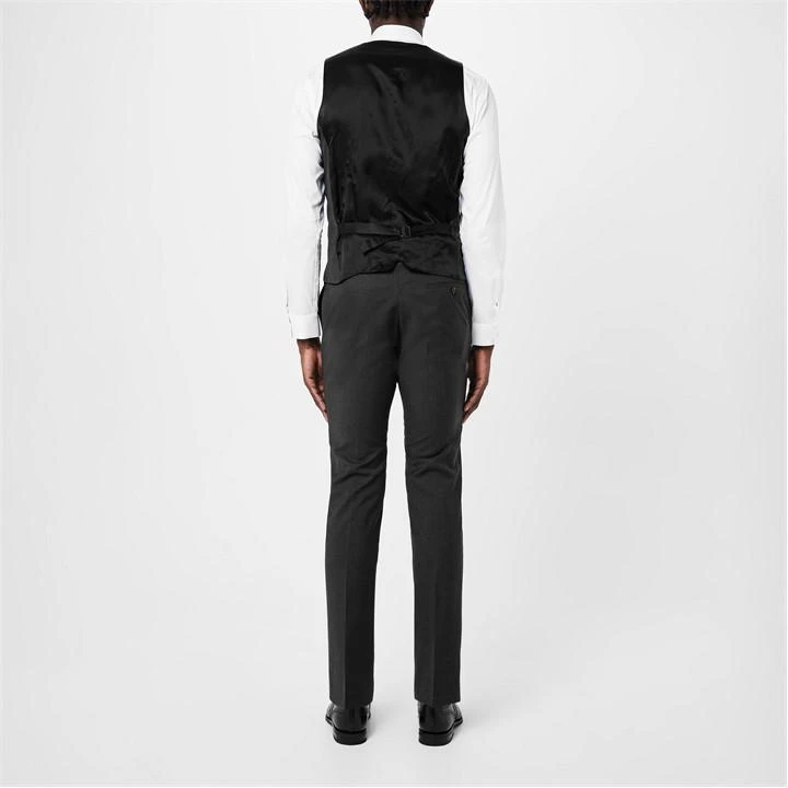 Kilburn Charcoal Slim Fit Waistcoat - Italian Fabric 6 Kilburn Charcoal Slim Fit Waistcoat - Italian Fabric - Image 4