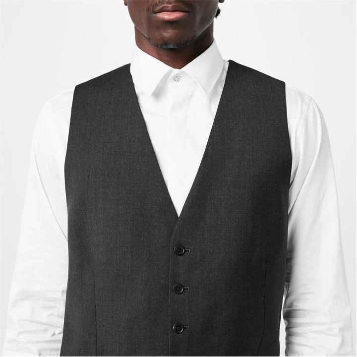 Kilburn Charcoal Slim Fit Waistcoat - Italian Fabric 7 Kilburn Charcoal Slim Fit Waistcoat - Italian Fabric - Image 5