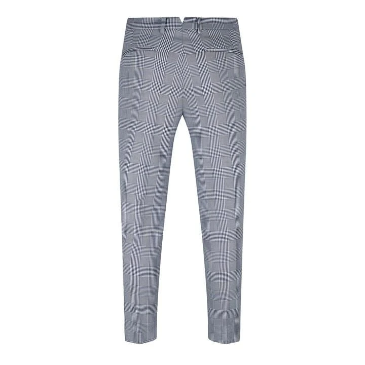 Exeter Slim Fit Grey Check Suit Trousers 4 Exeter Slim Fit Grey Check Suit Trousers - Image 2