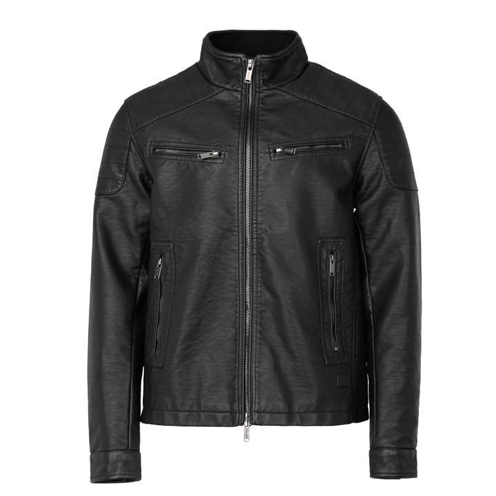 Men's Faux Leather Jacket 3 Men's Faux Leather Jacket