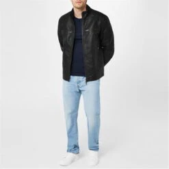 Men's Faux Leather Jacket 10 Men's Faux Leather Jacket -Urban Gent 60088303 l a2