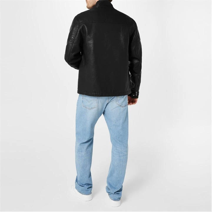 Men's Faux Leather Jacket 6 Men's Faux Leather Jacket - Image 4