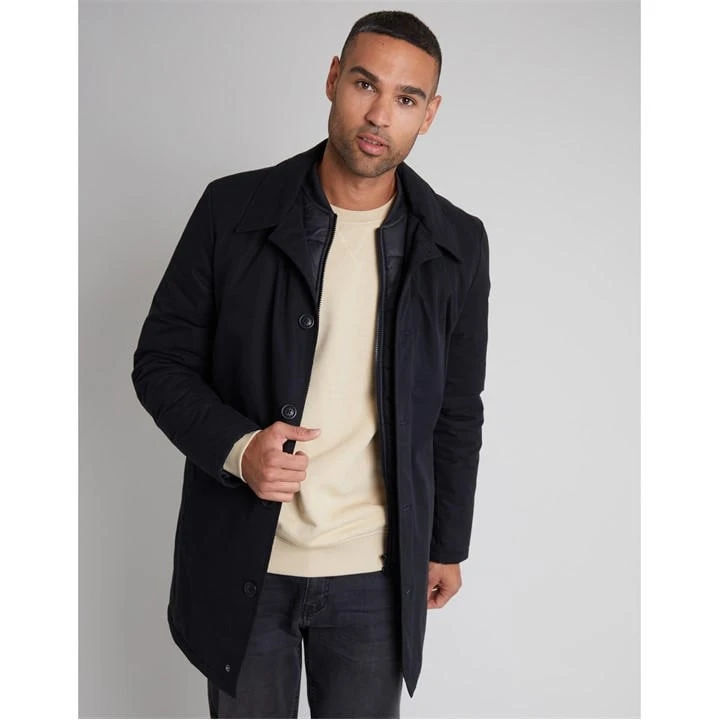 Threadbare Showerproof Padded Trench Coat Mens 3 Threadbare Showerproof Padded Trench Coat Mens
