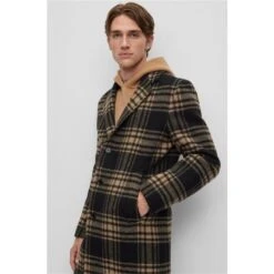 Boss Relaxed Checked Coat -Urban Gent 60897204 l a4