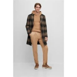 Boss Relaxed Checked Coat -Urban Gent 60897204 l a6