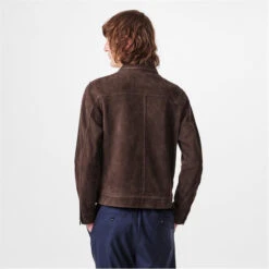 Leather Buttoned Overshirt -Urban Gent 61378805 l a3