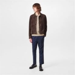 Leather Buttoned Overshirt -Urban Gent 61378805 l a6