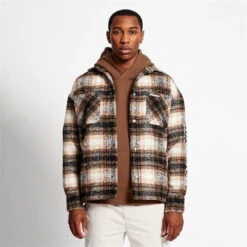 Chrysl Boxy Check Shacket
