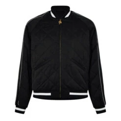 Palm Angels Logo-Embroidered Quilted Jacket